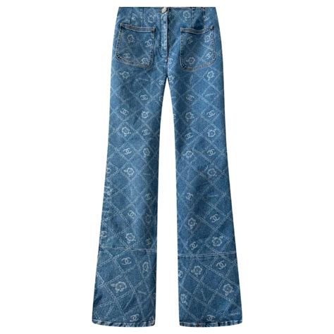 chanel jeans with logo 2023|chanel's buzzy jeans 2023.